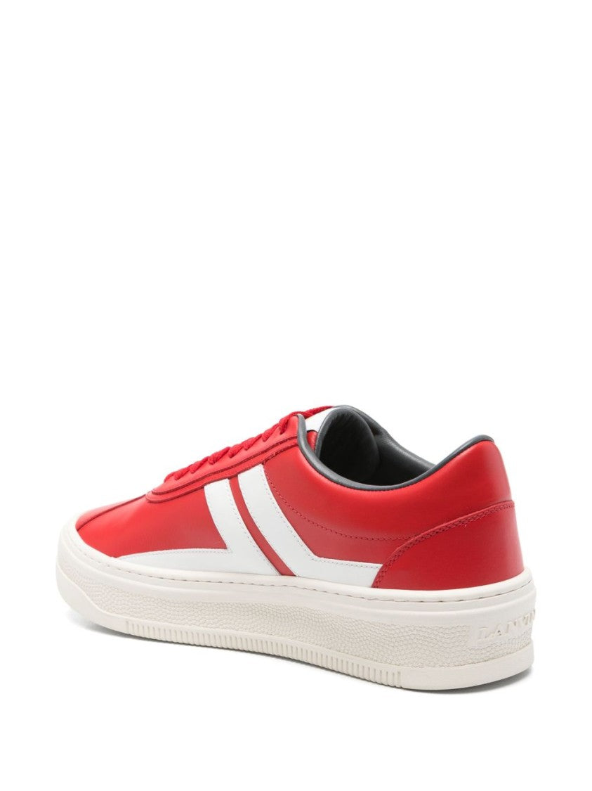 Lanvin Low-Top Sneakers With Red Upper