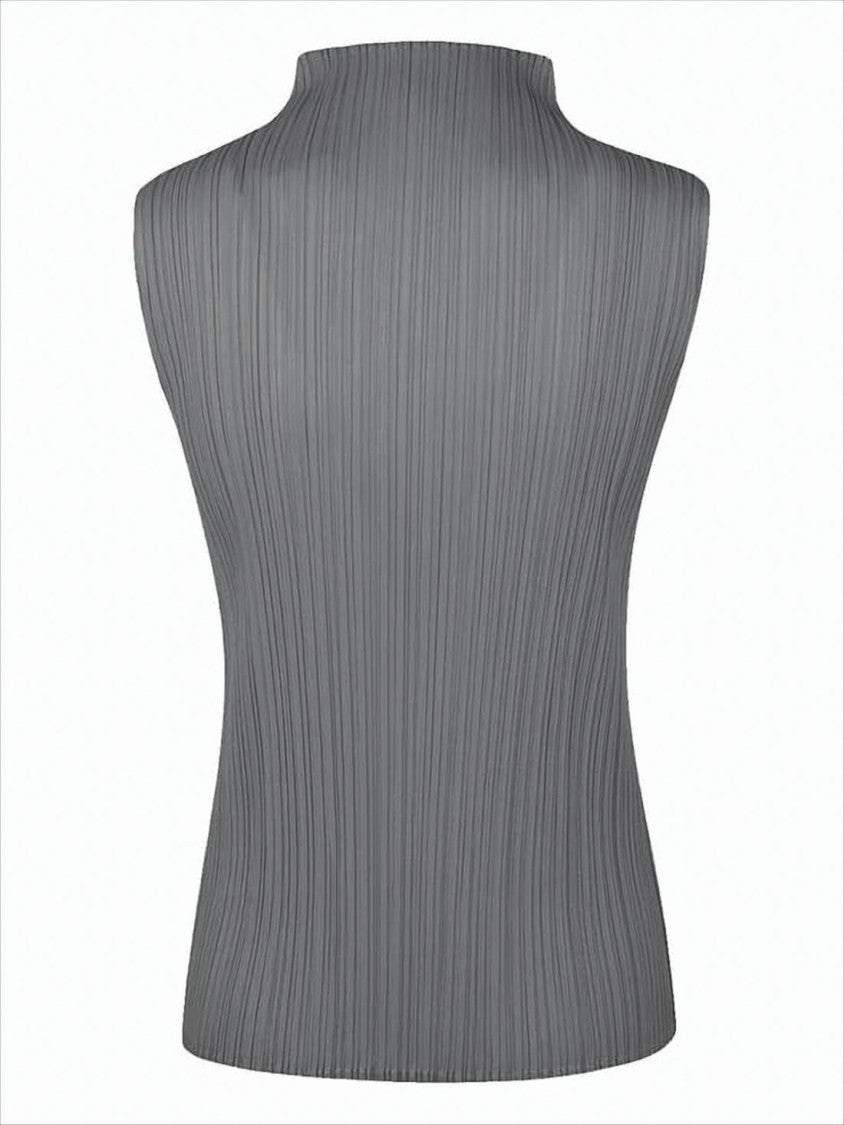 Pleats Please Pleated Texture Sleeveless Top
