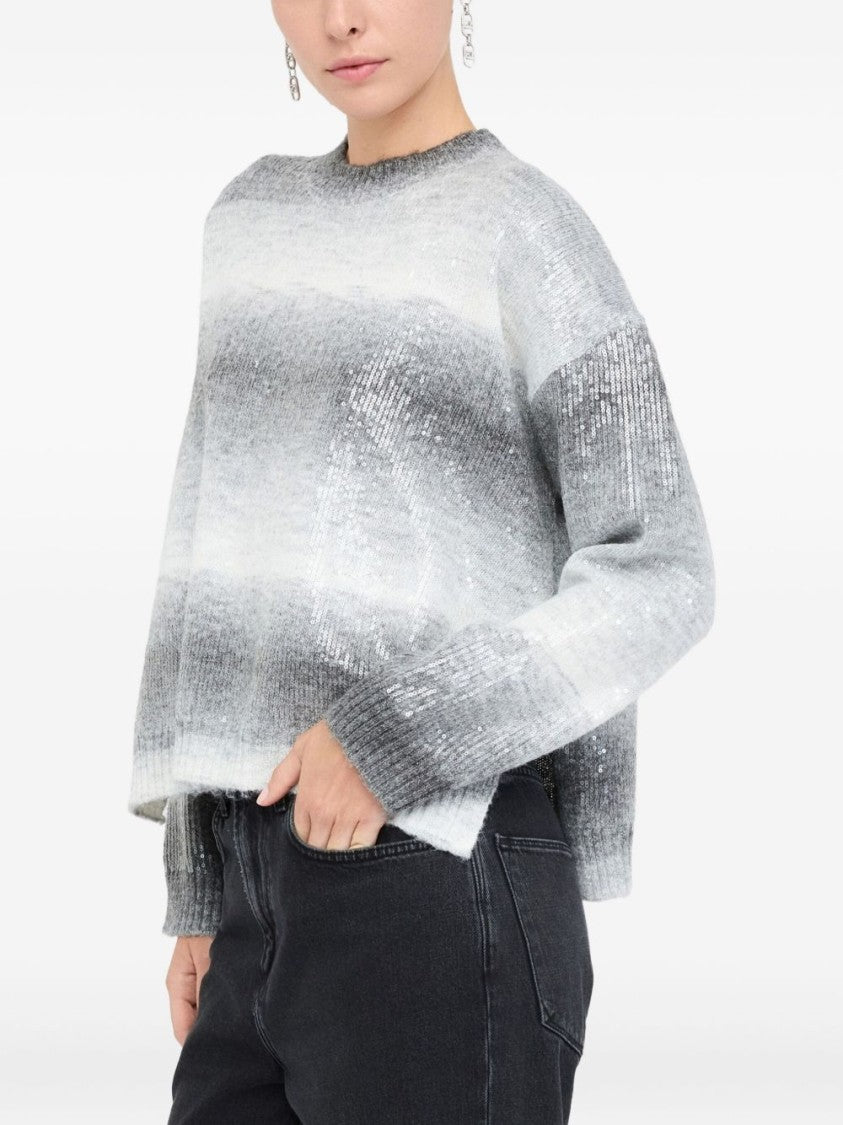 Liu Jo Gradient Striped Sweater With Shimmering Effect