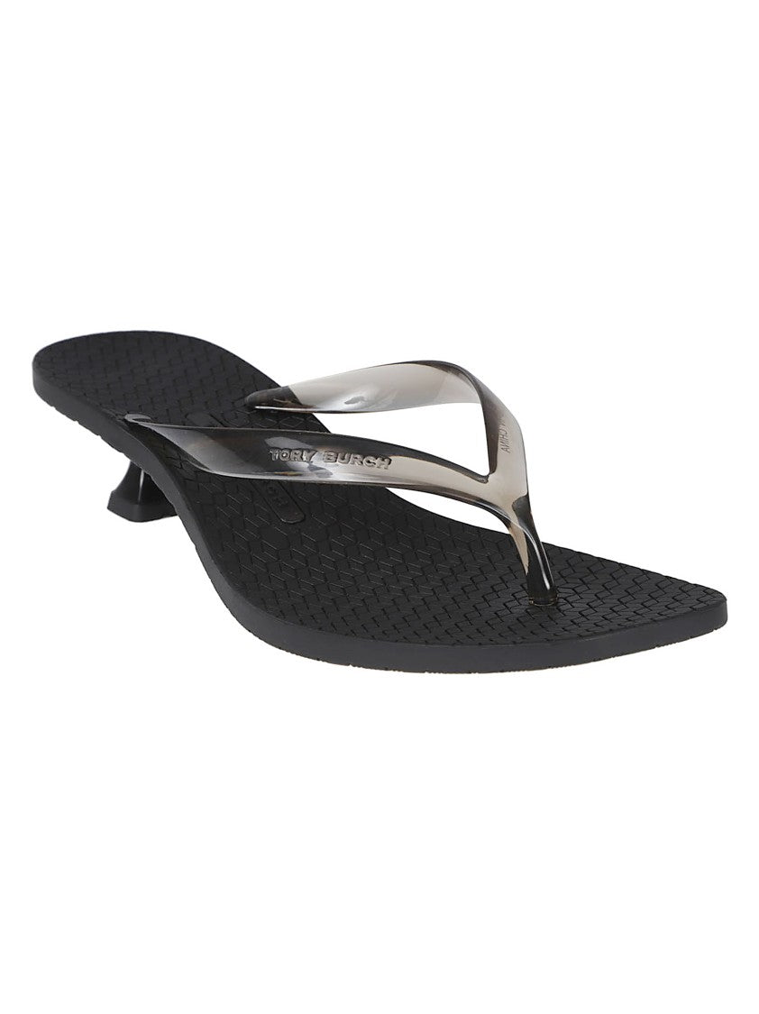Tory Burch Clear Rubber Logo Waterfront Sandals