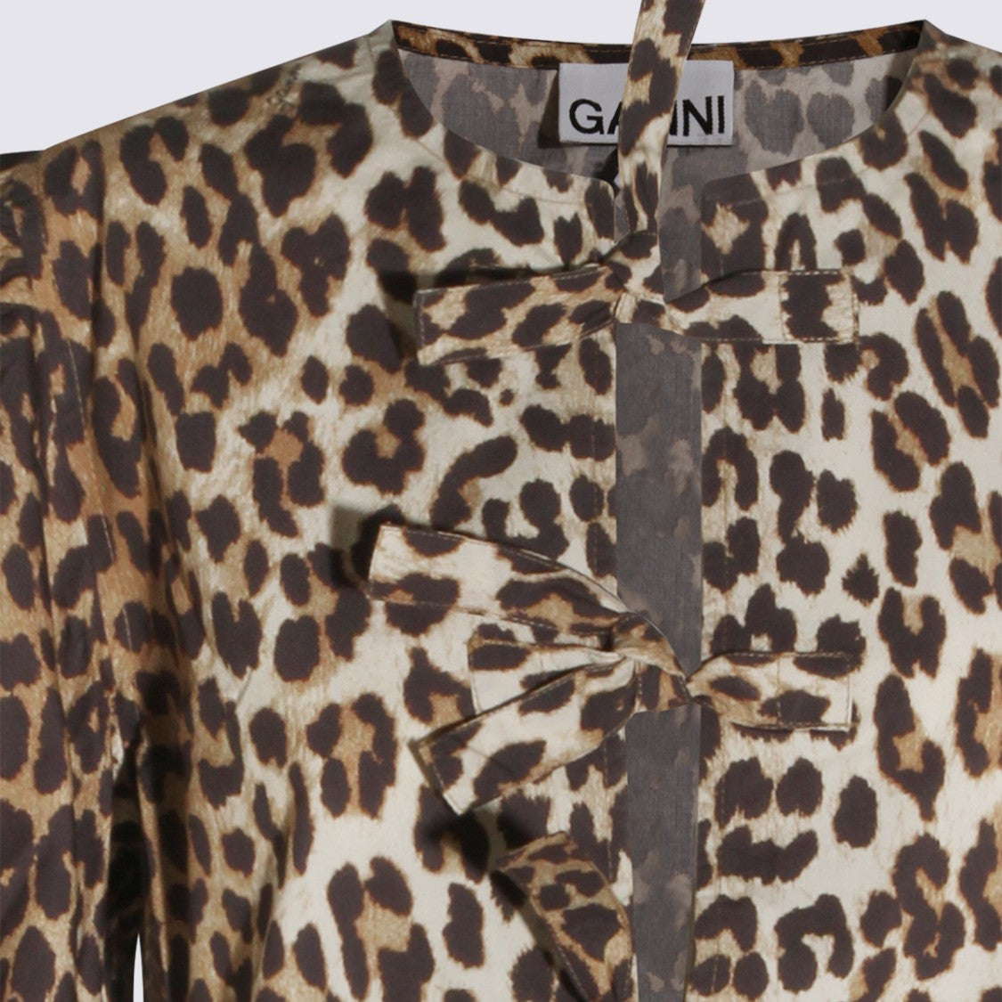 Ganni Leopard Cotton Dress