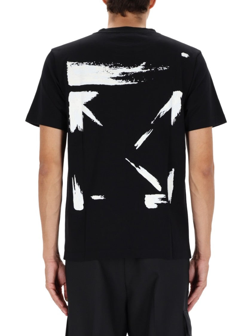 Off-White Black Short-Sleeve T-Shirt With Off-White Logo