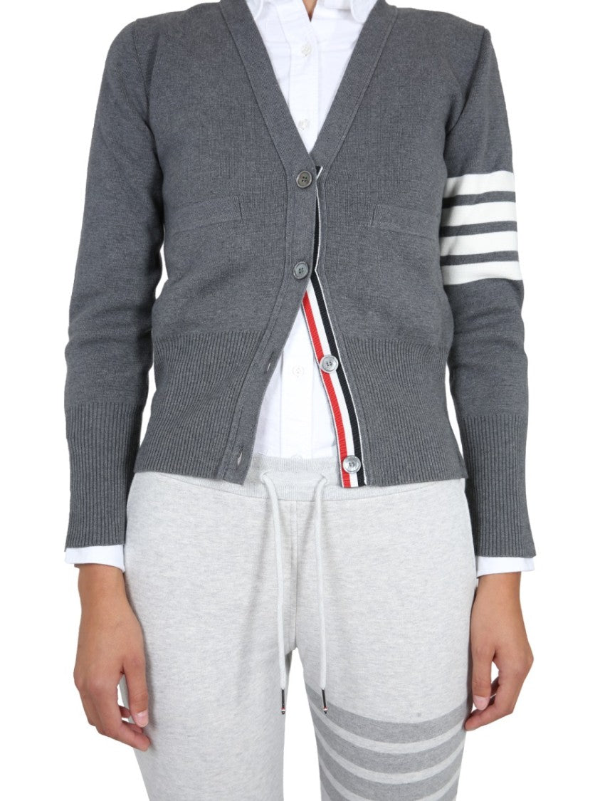 Thom Browne Cardigan Con Scollo A V