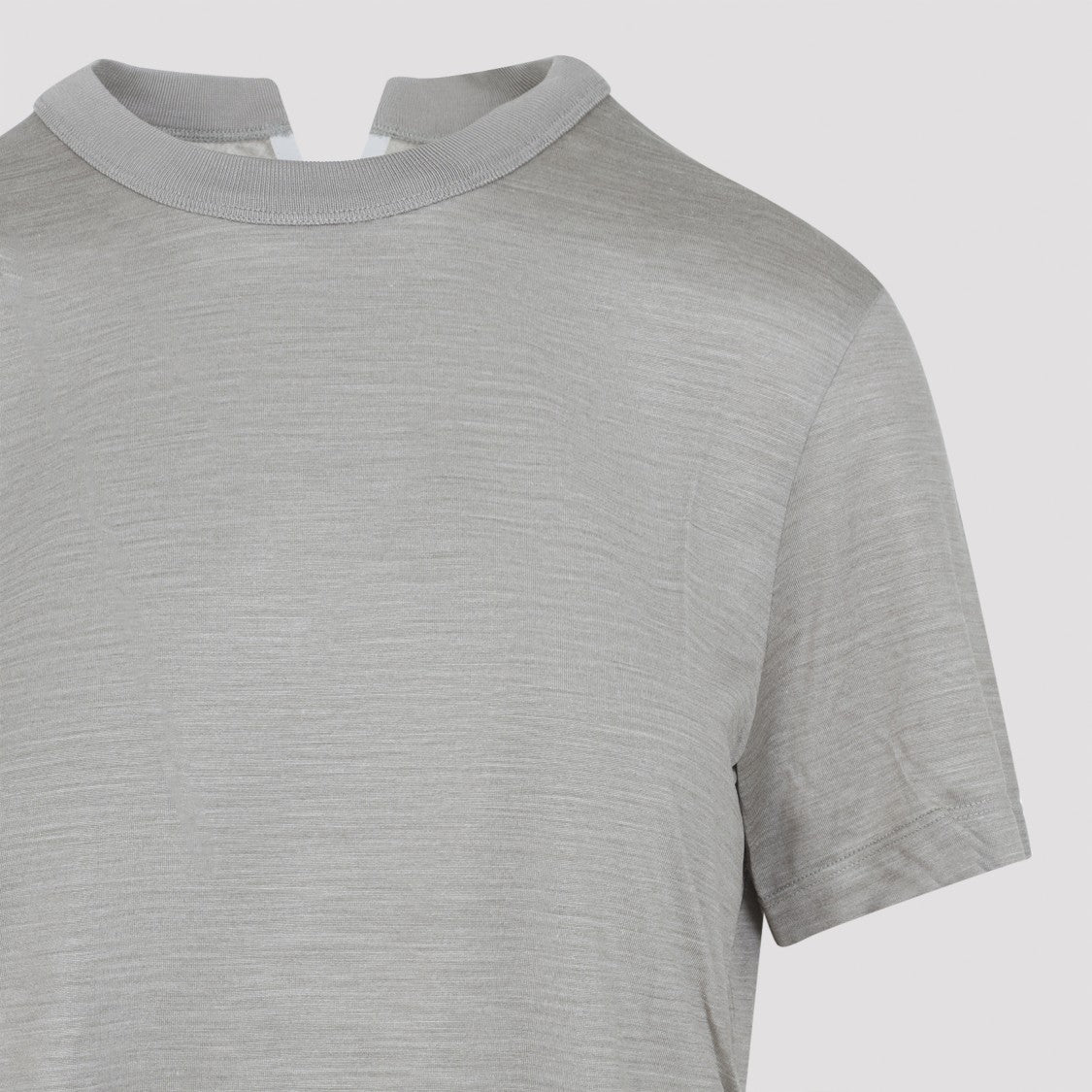 Carven Silk T-Shirt With Notch Detail