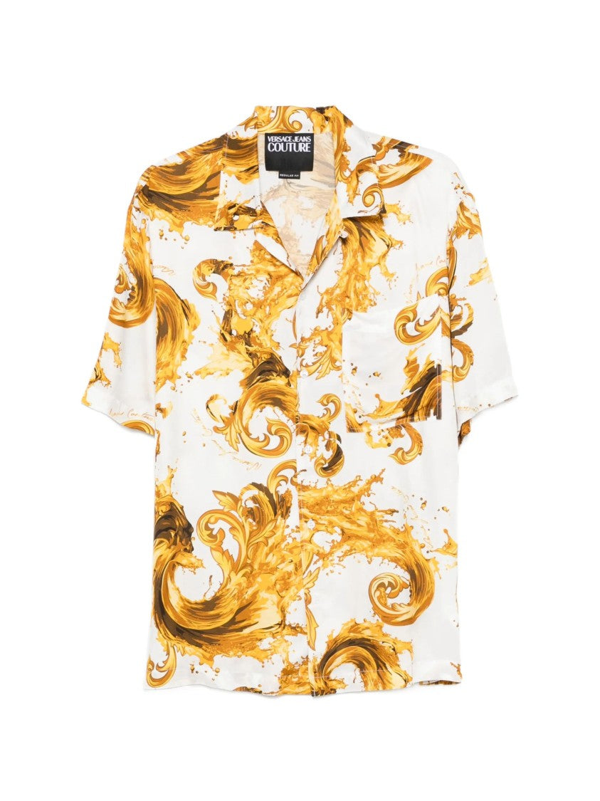 Versace Jeans Couture Baroque Patterned Short Sleeve Shirt