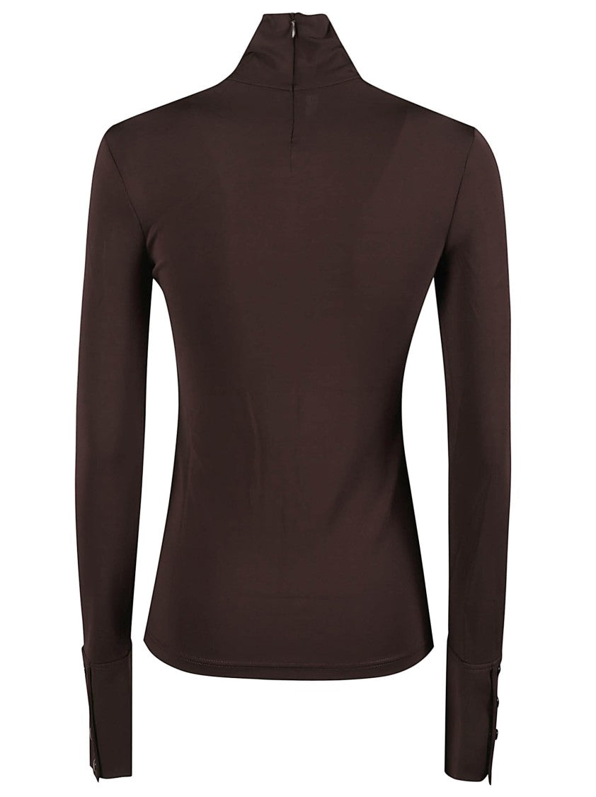 Courrèges Long Sleeve Fitted Turtleneck Top