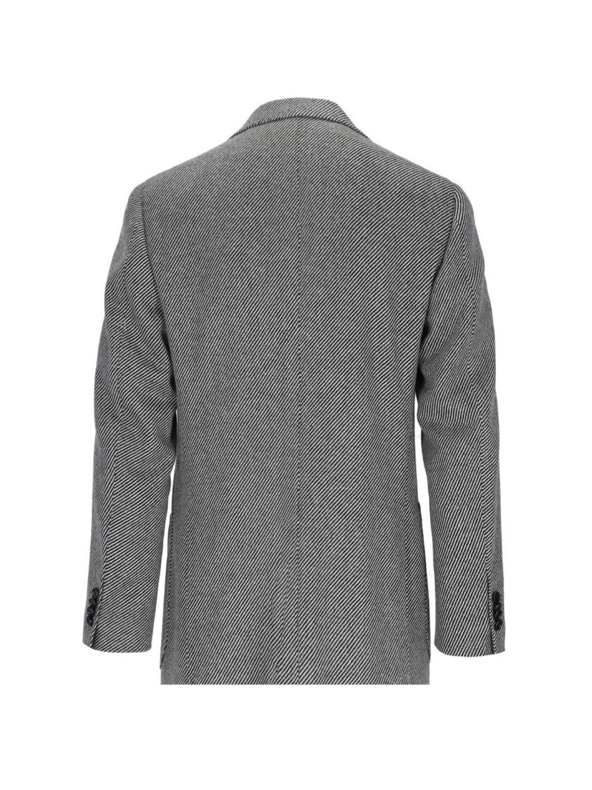 Cesare Attolini Single-Breasted Blazer In Gray Cashmere