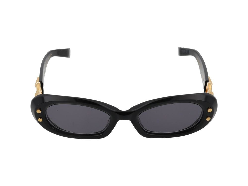 Balmain Black Imperial Ii Acetate Rectangular Sunglasses
