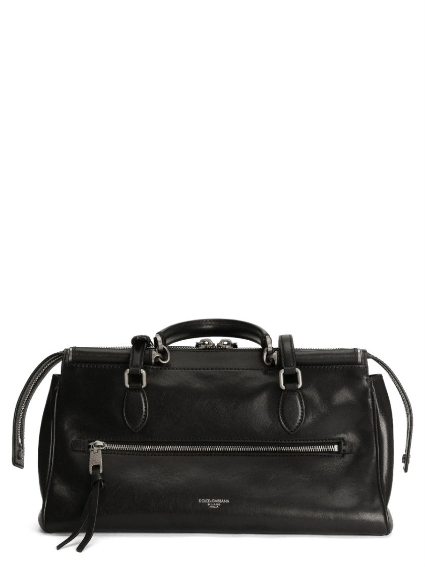 Dolce & Gabbana Black Elongated Structured Shoulder Bag