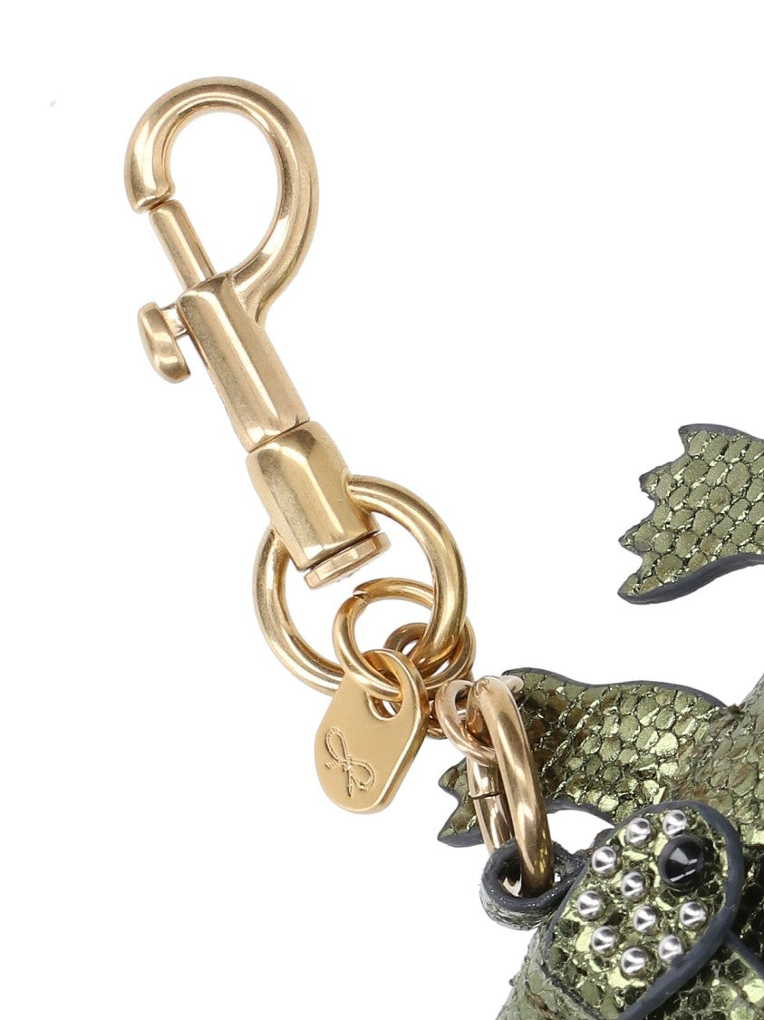 Anya Hindmarch "Crocodile" Keychain Charm – Green