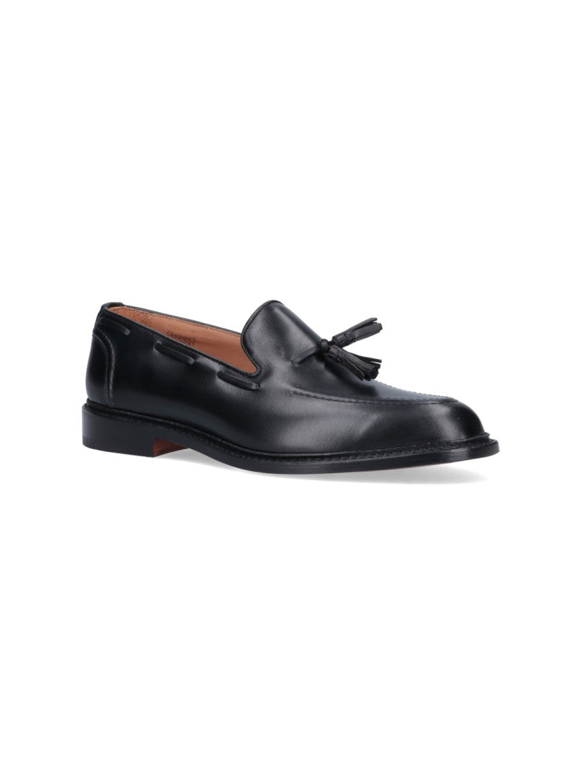 Tricker's Elton Black Leather Loafers
