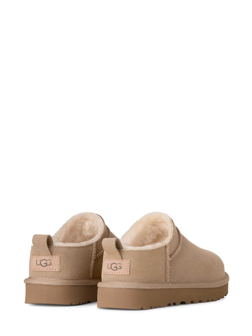 Ugg Slip-On Suede Leather Boots With Plush Lining