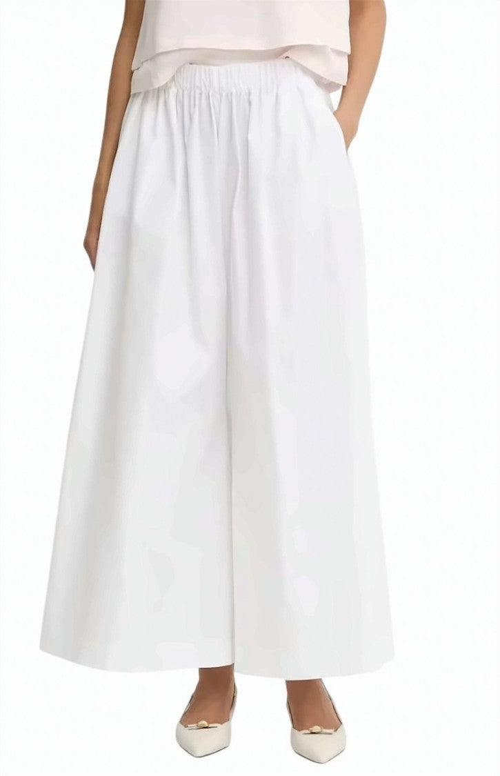 Boss High Waist Wide-Cut Trousers With Flared Silhouette
