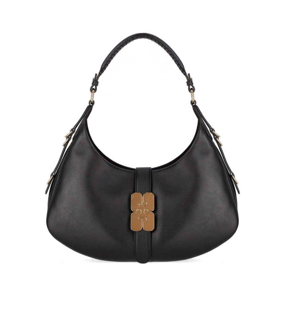 Ganni Kat Black Small Shoulder Bag