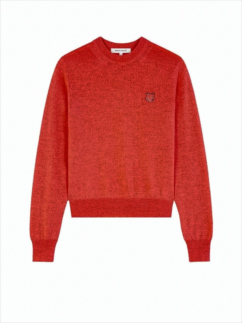 Maison Kitsuné Classic Wool Sweater With Subtle Logo Detail