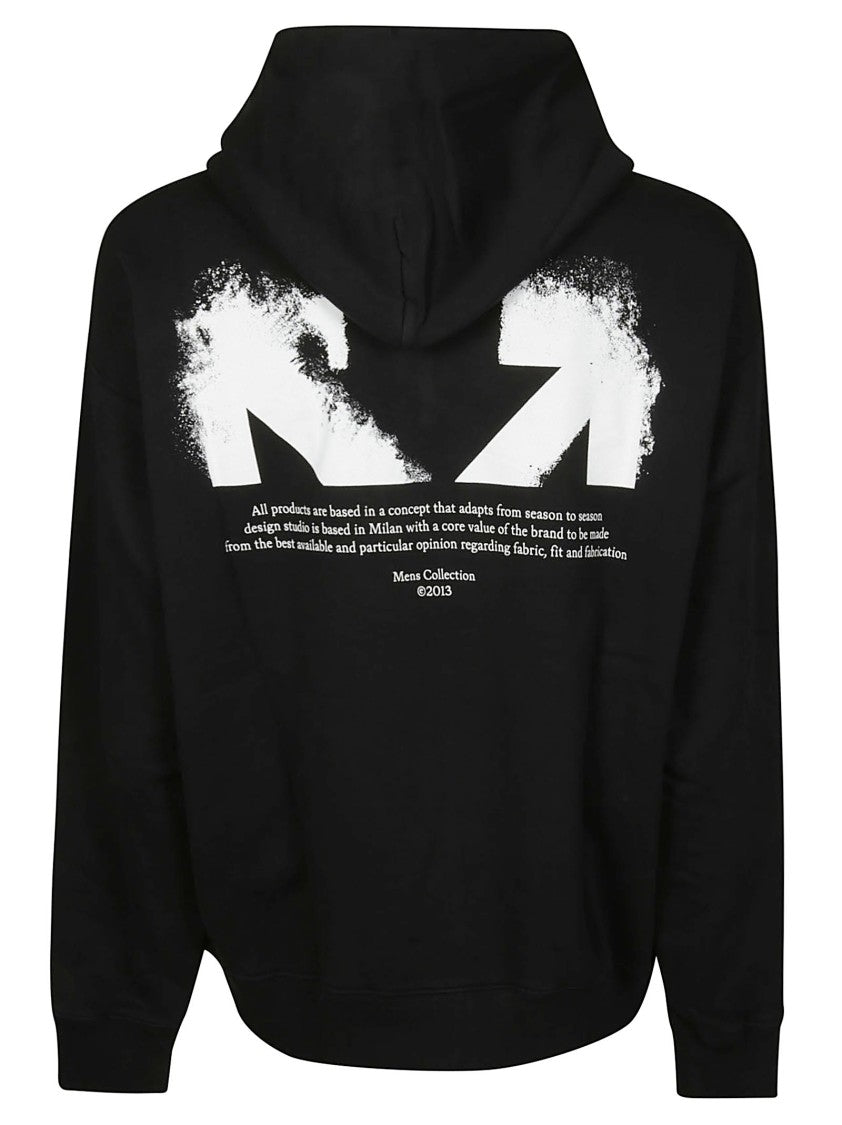 Off-White Black Half Arrows Cotton Hoodie