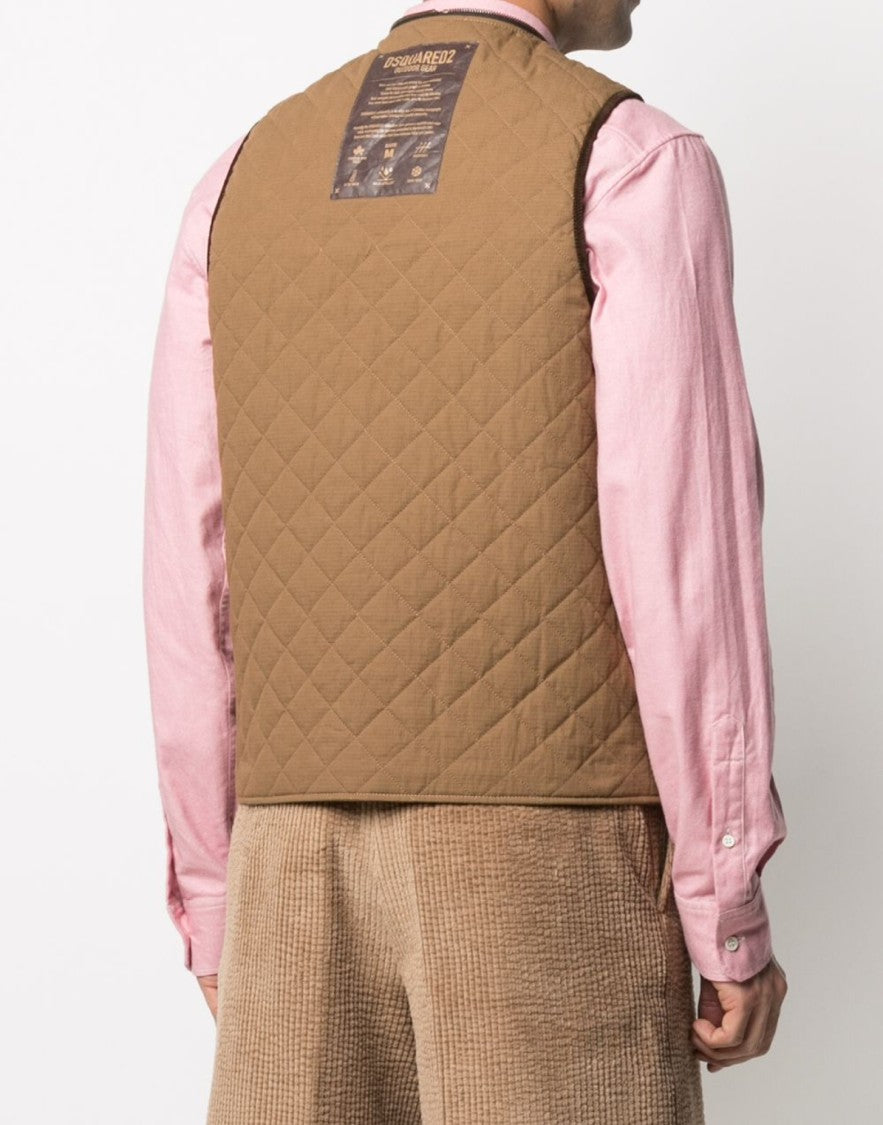 Dsquared2 Reversible Quilted Vest Jacket