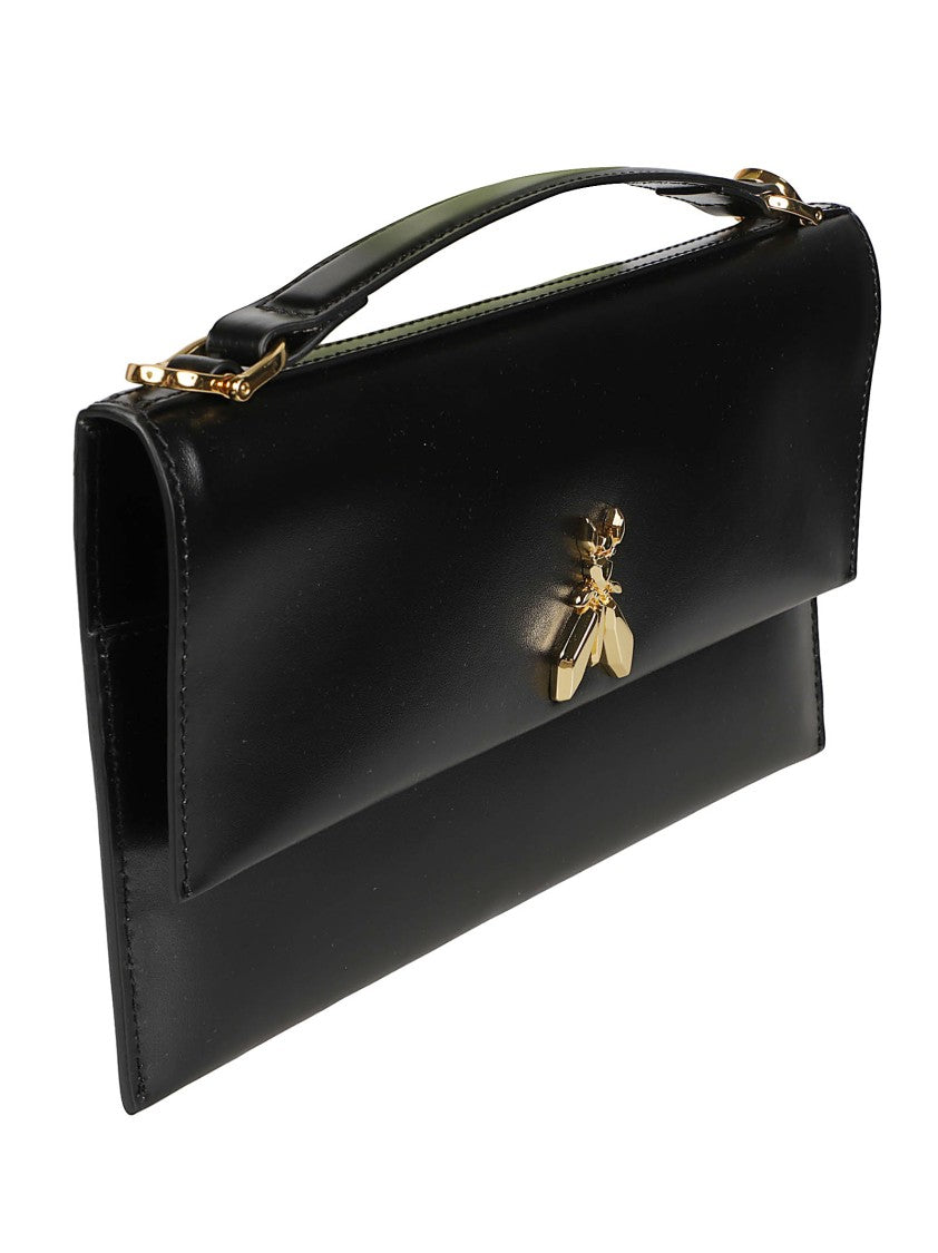 Patrizia Pepe New Clutch Gold-Tone Insect Calfskin Clutch