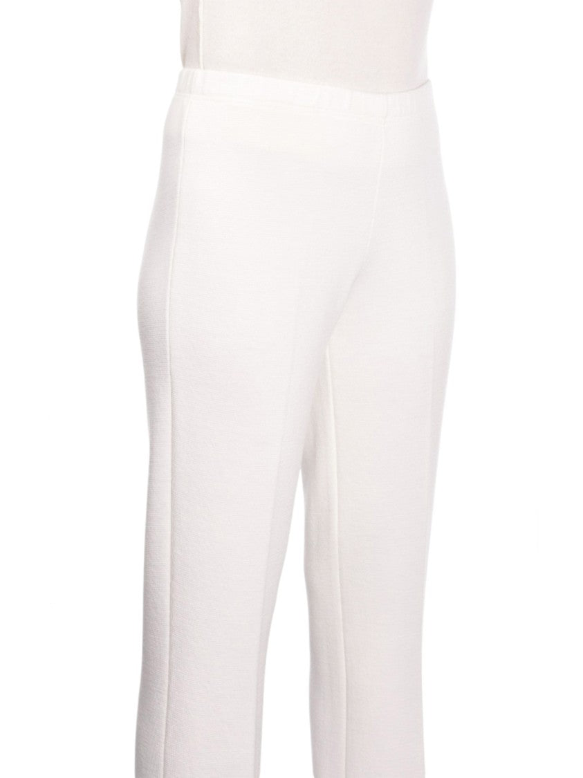 Gran Sasso Straight-Leg Wool Pants With Subtle Seam Detail