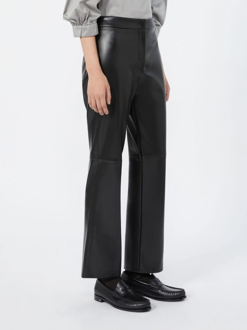 Max Mara Smmsublime Cropped Flare Polyurethane Pants