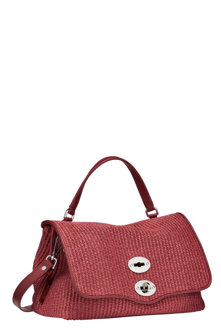 Zanellato Red Postina Wicker Small Swivel Buckle Polyester Shoulder Bag
