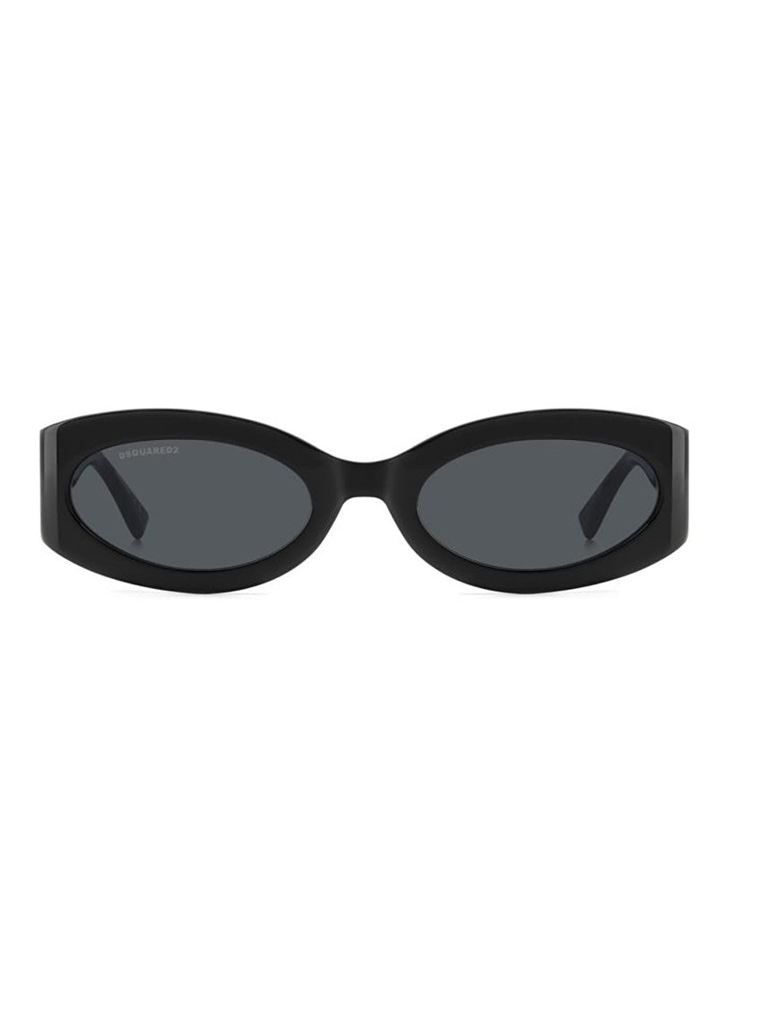 Dsquared2 Oversized Black Acetate Sunglasses With Distinctive Logo