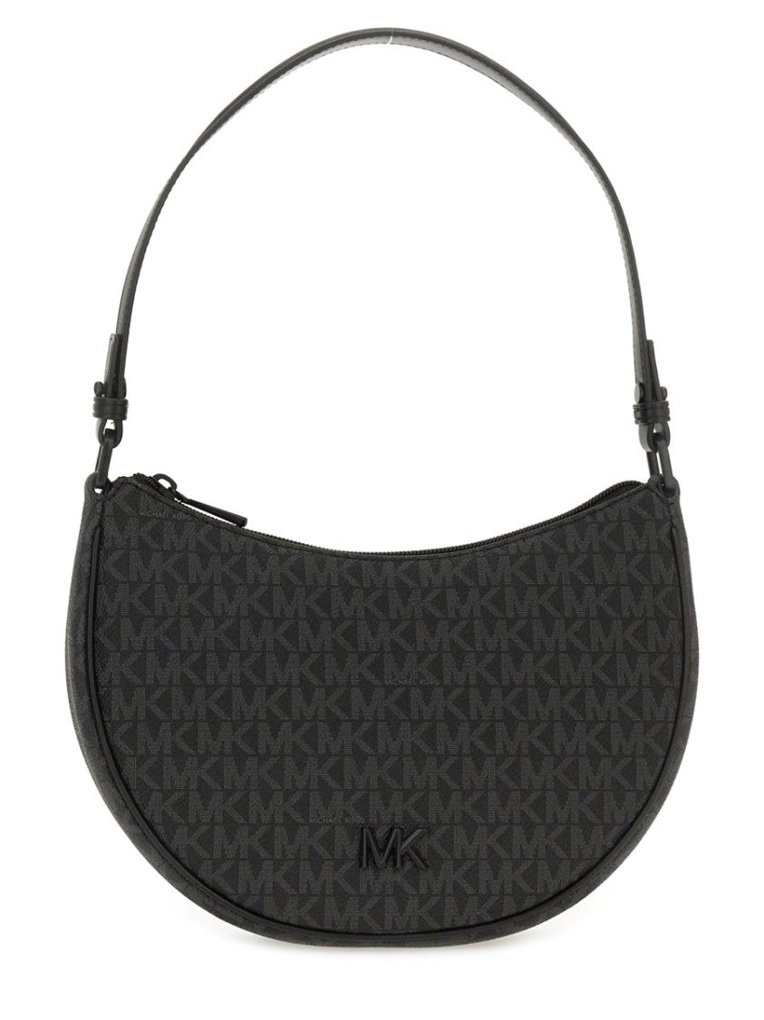 Michael Michael Kors Curved Silhouette Shoulder Bag With Monogram Detailing