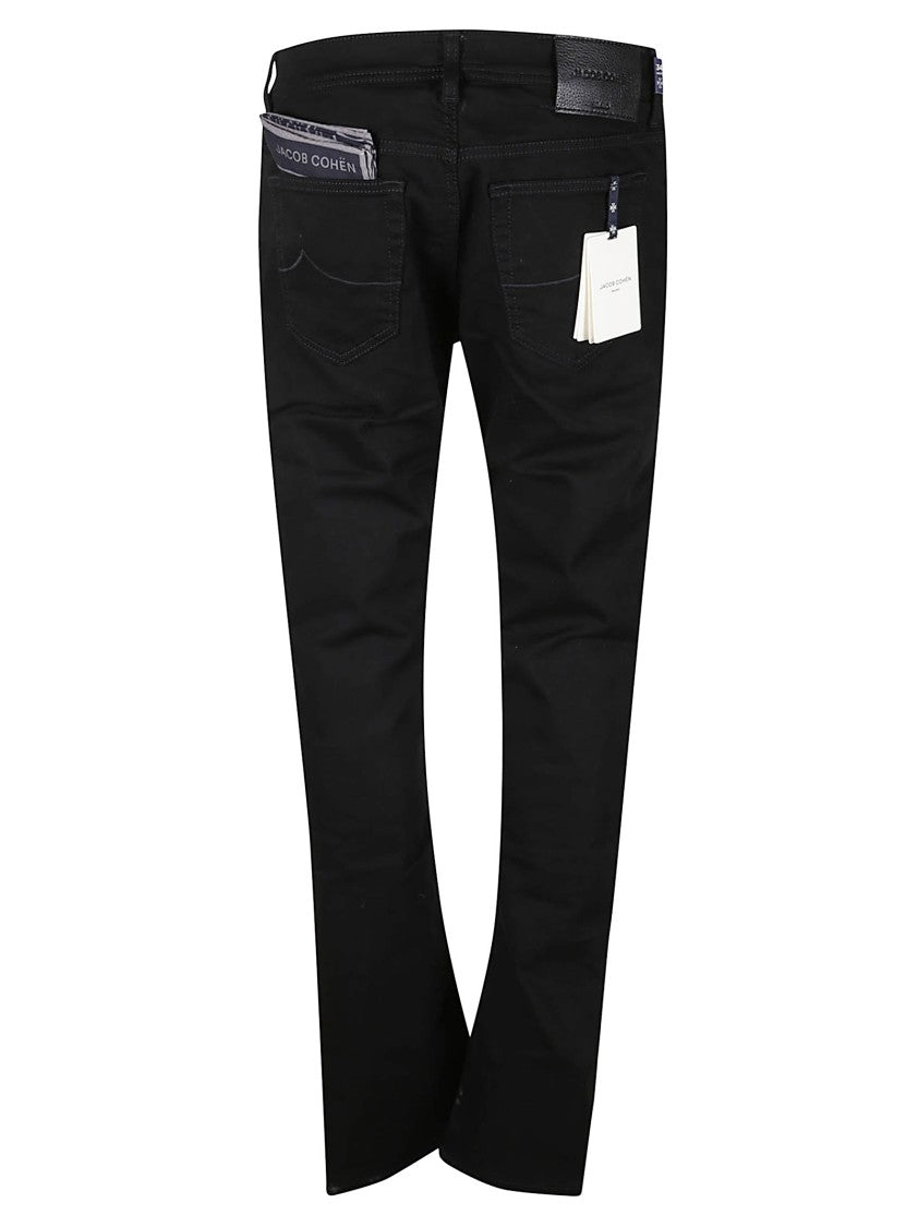 Jacob Cohen Slim-Fit Black Jeans With Classic Five-Pocket Design