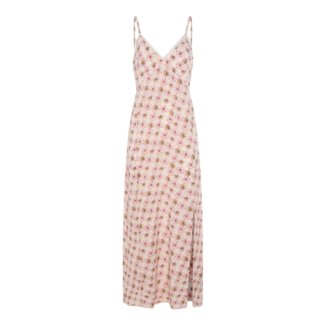 Zadig & Voltaire Long Floral Pattern Dress With Spaghetti Straps