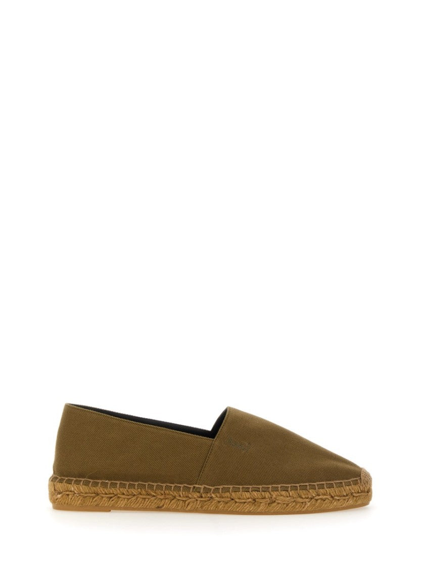 Saint Laurent Gabardine Espadrilles With Jute-Wrapped Sole