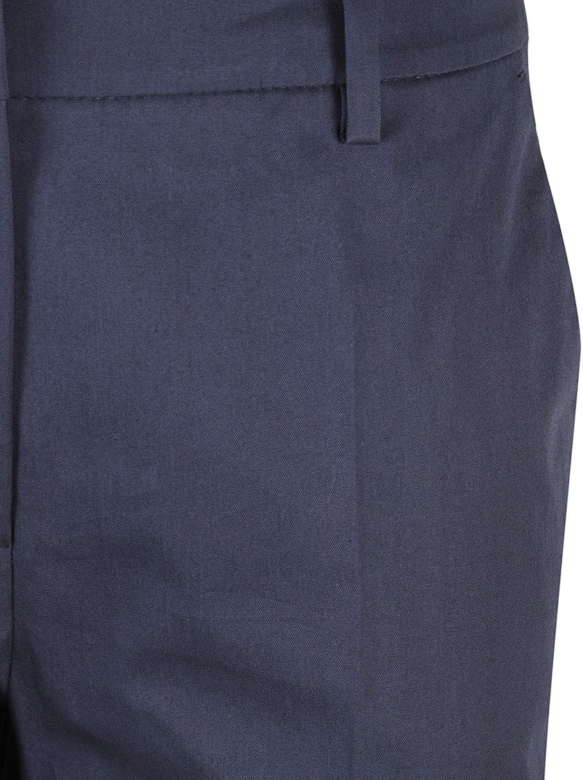 Max Mara Tailored Blue Trousers With Classic Waistband