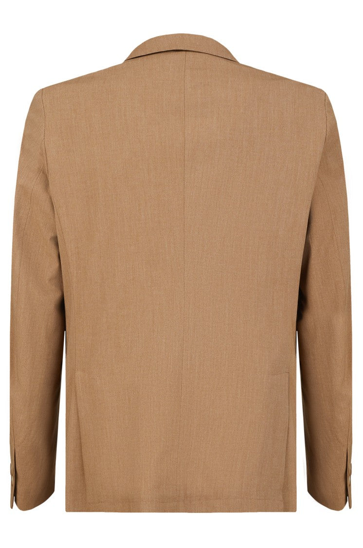 Gazzarrini X Michele Franzese Tailored Brown Blazer With Single-Breasted Design