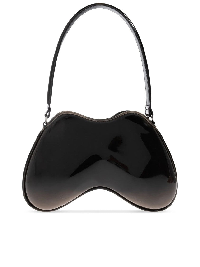 Diesel Black Play Double-D Sculptural Glossy Handbag