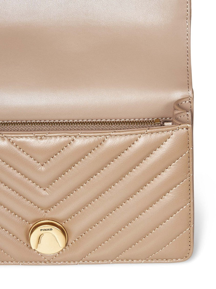 Pinko Chevron-Quilted Mini Love Bag With Logo Buckle