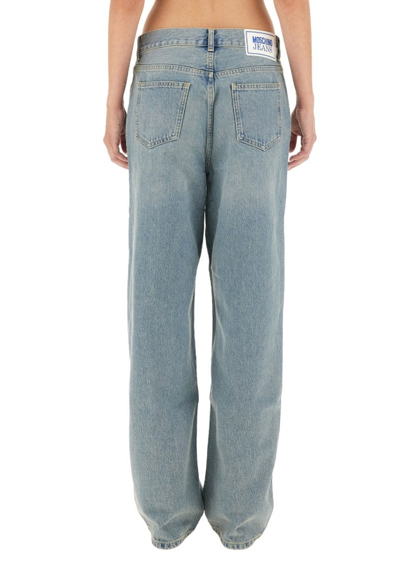 Moschino Relaxed Wide-Leg Denim Pants