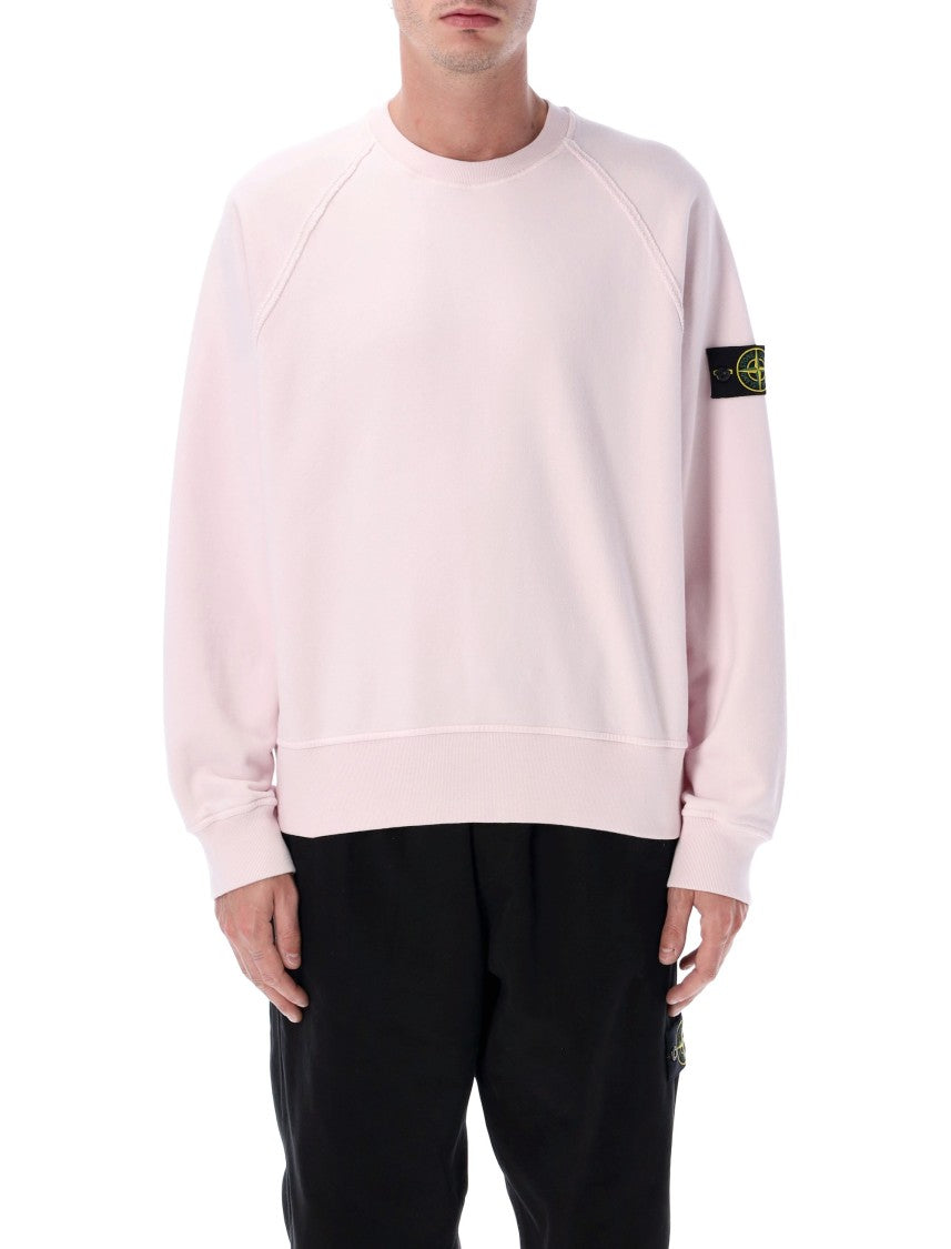 Stone Island Oversized Crewneck Sweatshirt In Brushed Organic Cotton