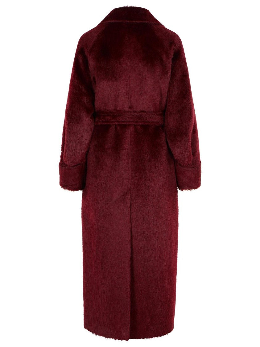 Max Mara 'Albata 1234' Long Coat In Alpaca And Cherry Wool