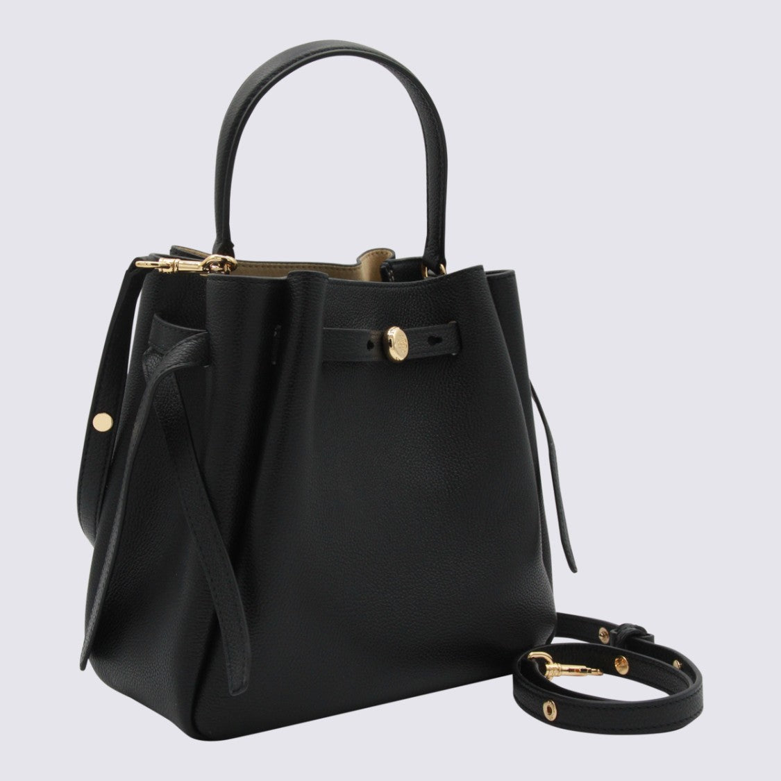 Tory Burch Structured Handbag With Minimalist Design And Gold-Tone Detail