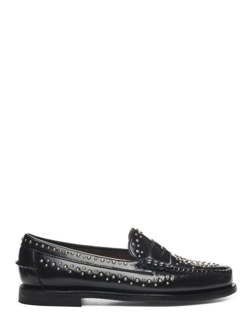 Sebago Studded Black Loafers With Classic Silhouette