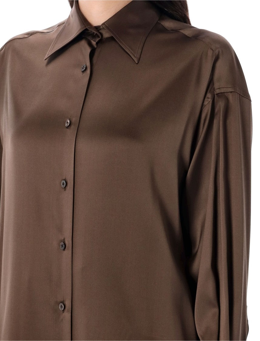 Tom Ford Stretch Silk Satin Relaxed Fit Shirt