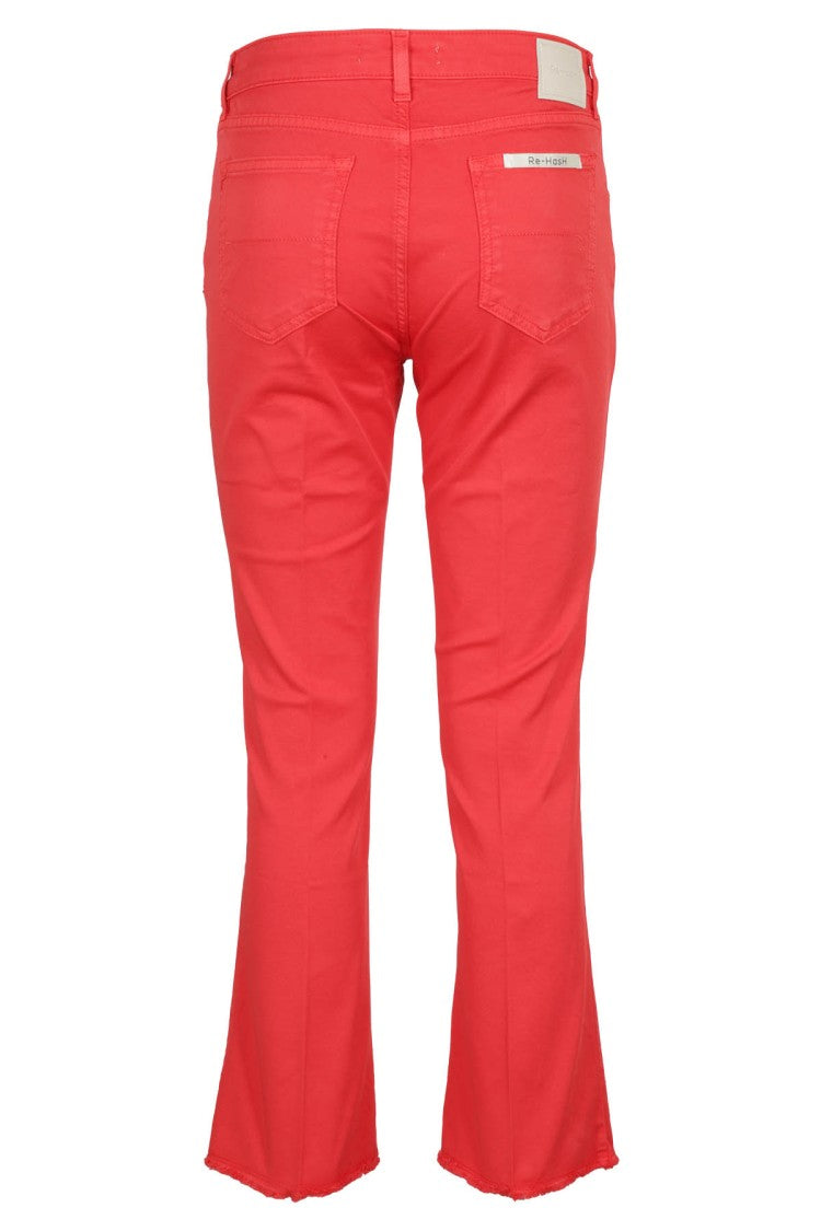 Re-Hash Monica-Z Flared Red Denim Jeans With Practical Pockets