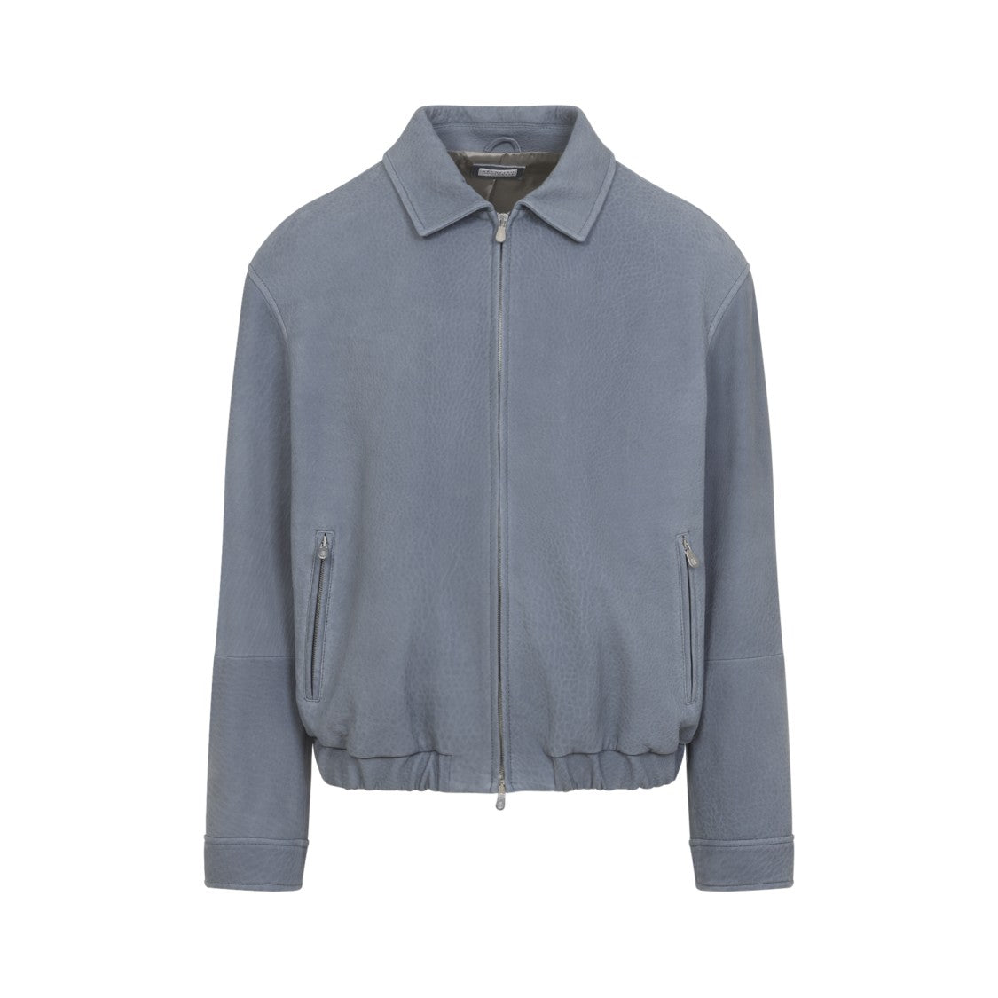 Brunello Cucinelli Leather Jacket With Classic Collar