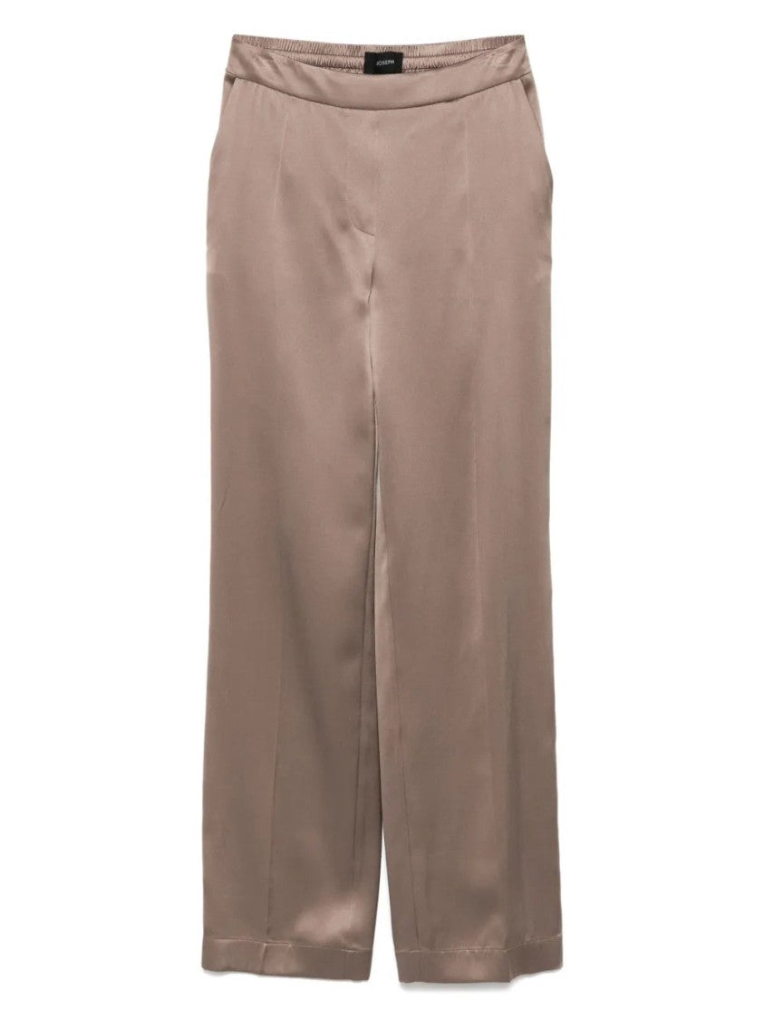 Joseph Tailored Taupe Trousers With Elasticated Waistband