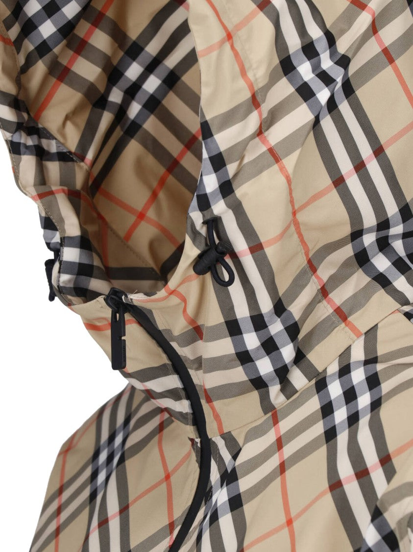 Burberry Multicolor Check Hooded Technical Jacket
