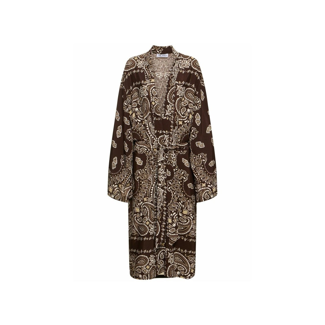 The Attico Printed Viscose Twill Kaftan Dress