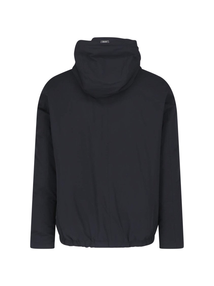 Herno Black Resort 4-Way Nylon Hoodie