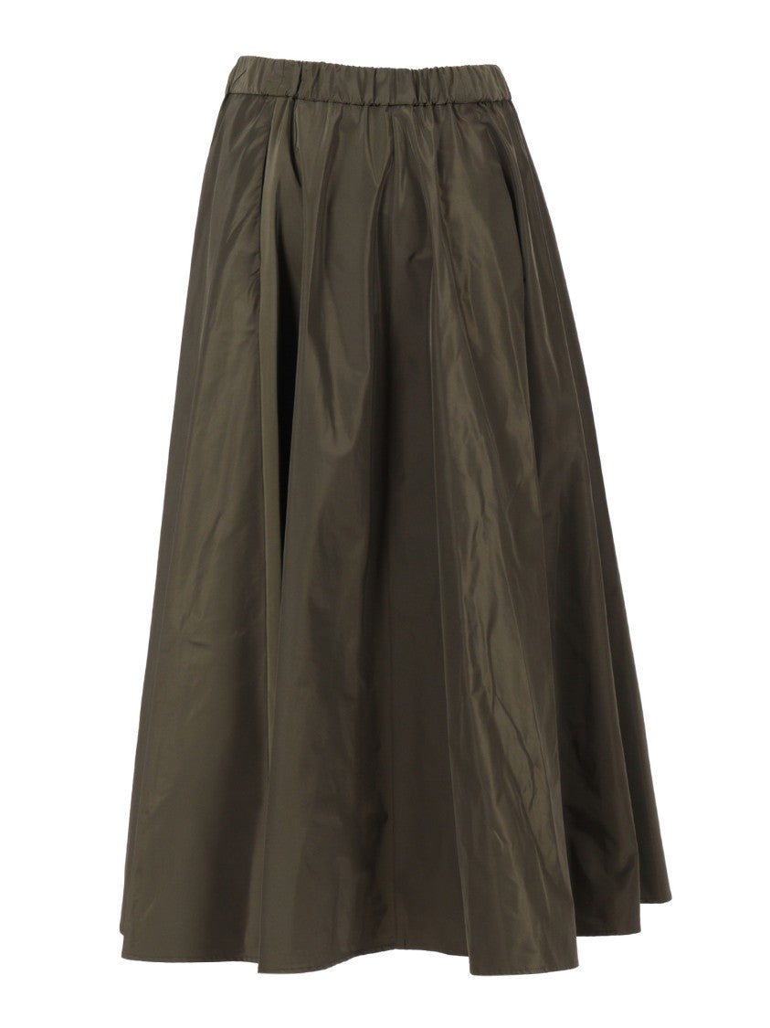 Aspesi Flowing Green Maxi Skirt