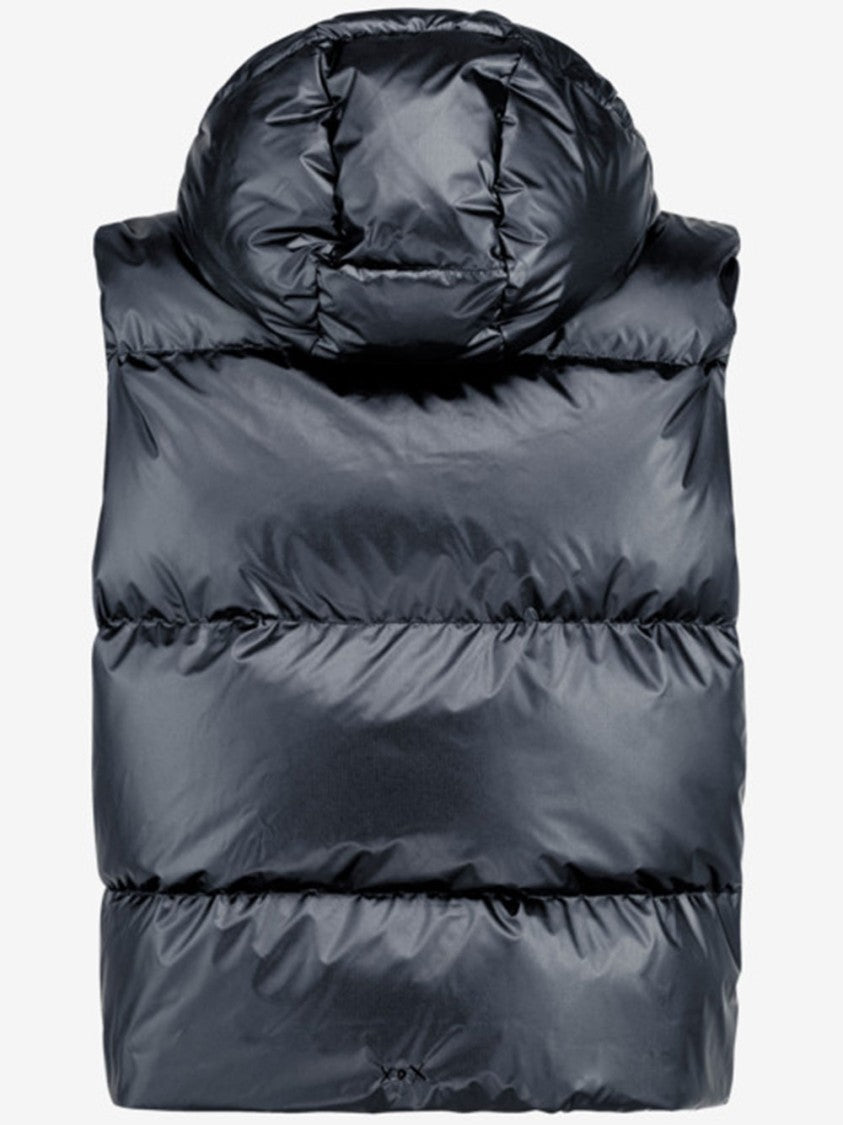 Head Black Daisy High-Shine Quilted Puffer Vest