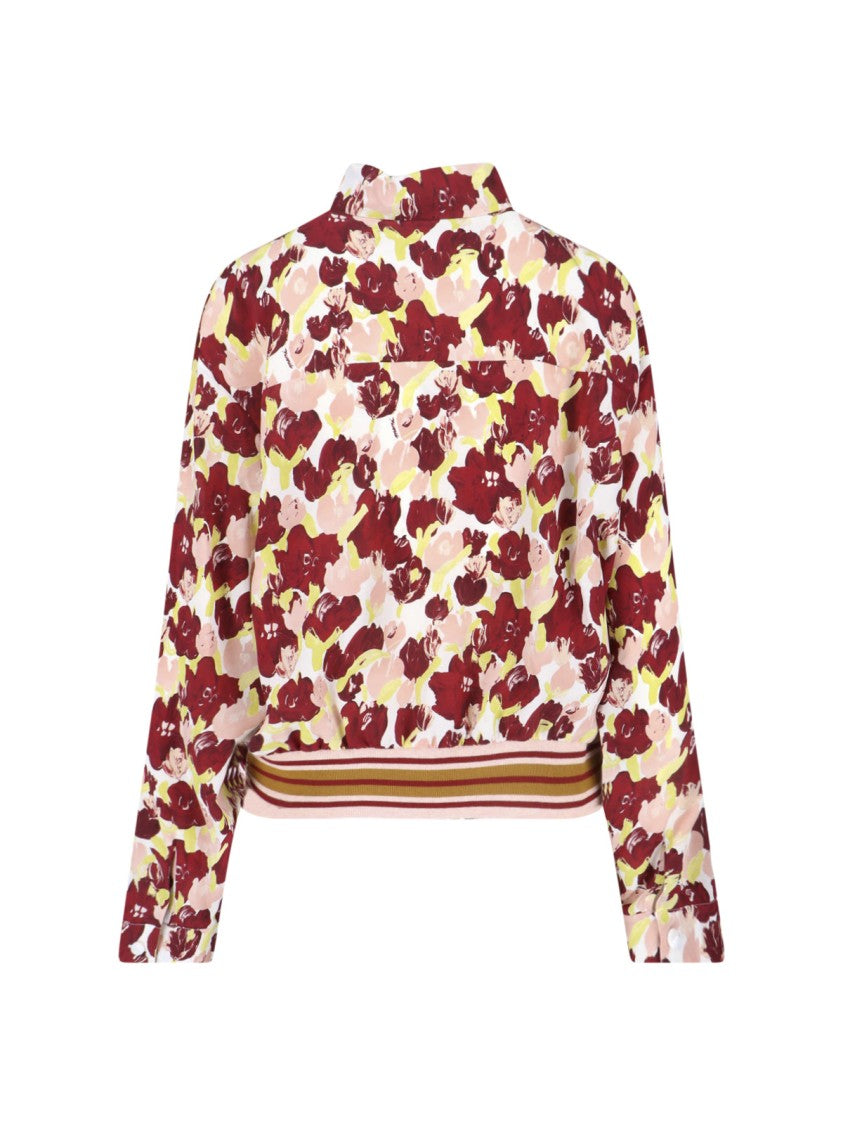Marni Multicolor Floral Pattern Silk Shirt