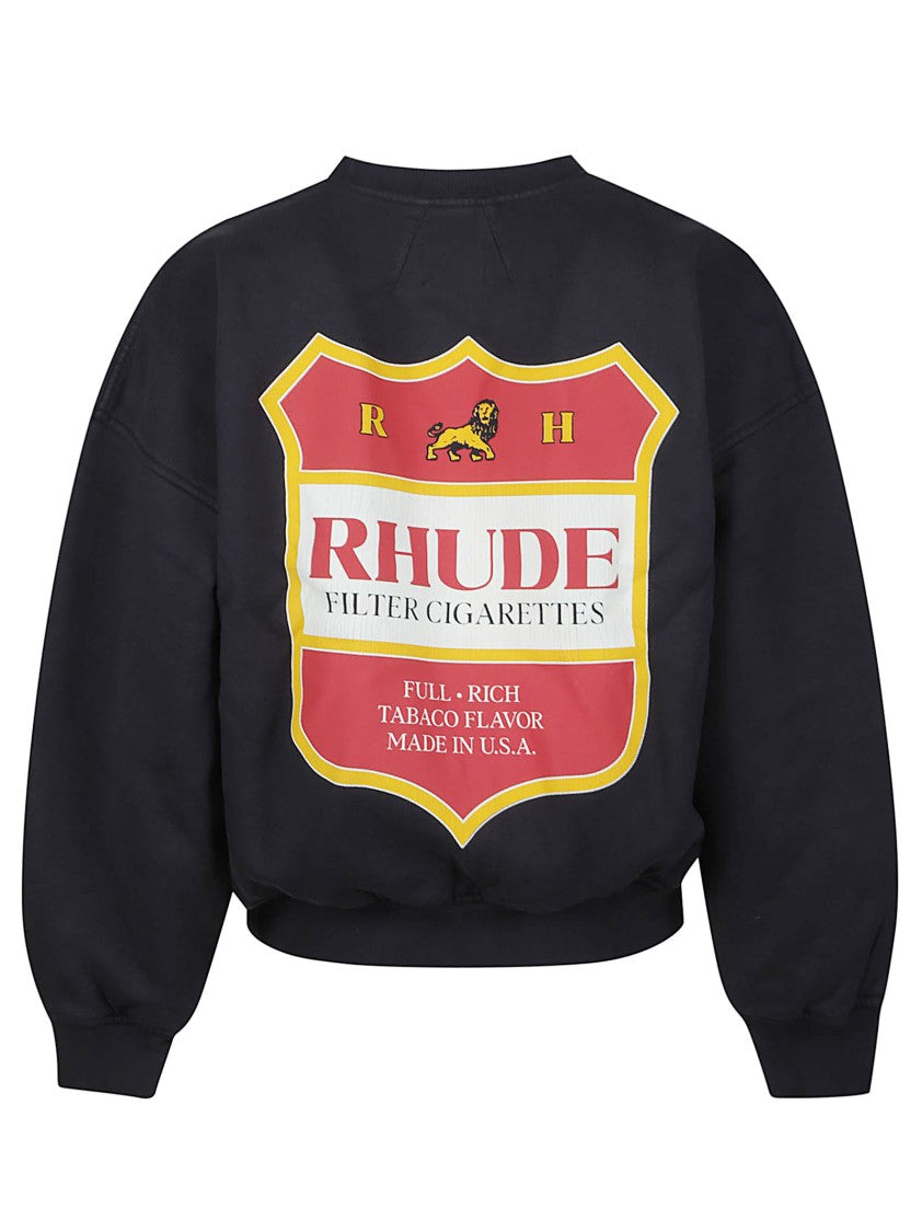 Rhude Filtaro Crest Crew-Neck Cotton Sweatshirt